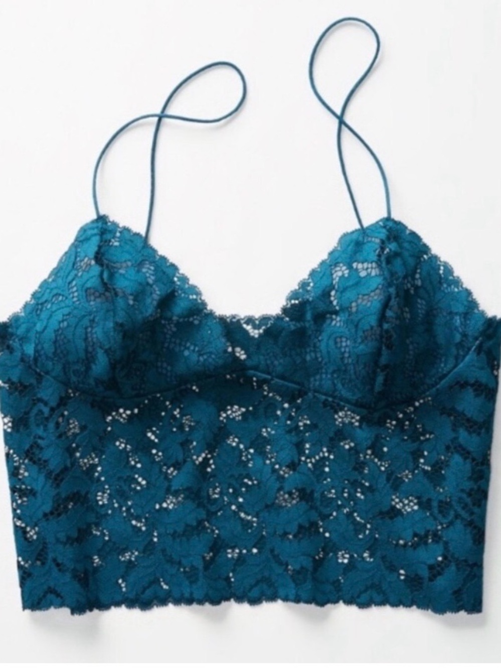 Free People Teal Lace Bralette Cami